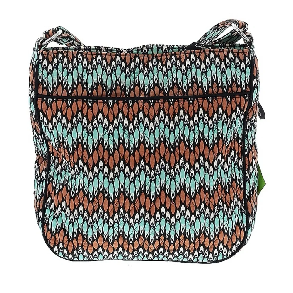 New Vera Bradley Double Zip Mailbag Sierra Stream crossbody bag multicolored - Picture 3 of 7